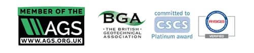 GeoCon accreditations — AGS, BGA, CSCS Platinum, RISQS Verified